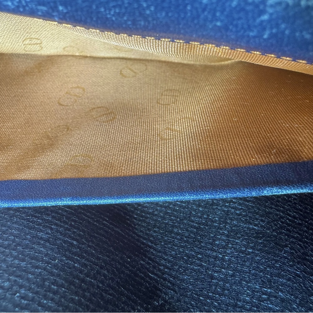 Dior Blue and Brown Leather Wallet - Picture 6 of 9